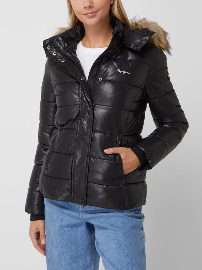 Pepe Jeans Steppjacke Mit Abnehmbarer Kapuze Modell 'June' - Wasserabweisend - Schwarz 6 Pepe Jeans Steppjacke Mit Abnehmbarer Kapuze Modell 'June' - Wasserabweisend - Schwarz – Bild 4