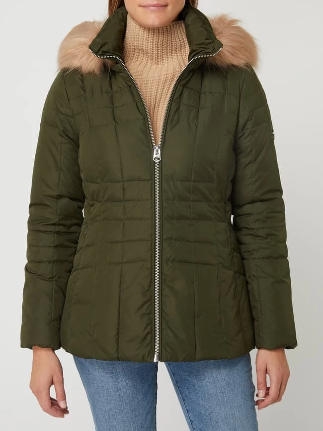CK Calvin Klein Steppjacke Mit Webpelz - Olivgrün 6 CK Calvin Klein Steppjacke Mit Webpelz - Olivgrün – Bild 4