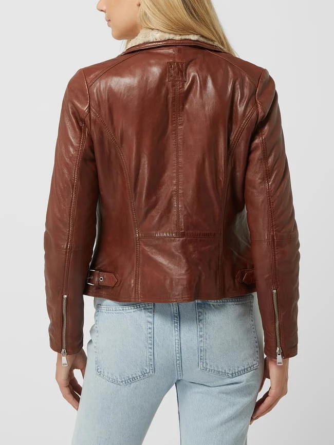 Freaky Nation Lederjacke Im Biker-Look Modell 'Winter Biker Princess' - Camel 7 Freaky Nation Lederjacke Im Biker-Look Modell 'Winter Biker Princess' - Camel – Bild 5