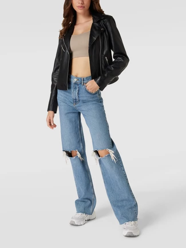 REVIEW Lederjacke Mit Seitlichen Eingrifftaschen - Schwarz 2 REVIEW Lederjacke Mit Seitlichen Eingrifftaschen - Schwarz