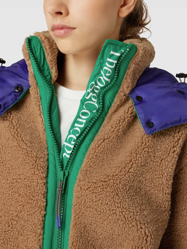 TheJoggConcept Steppjacke Mit Teddyfellbesatz Modell 'AIDA' - Grün 5 TheJoggConcept Steppjacke Mit Teddyfellbesatz Modell 'AIDA' - Grün – Bild 3