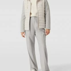 Christian Berg Woman Selection Steppjacke Mit Jersey-Arm Und Kapuze - Offwhite