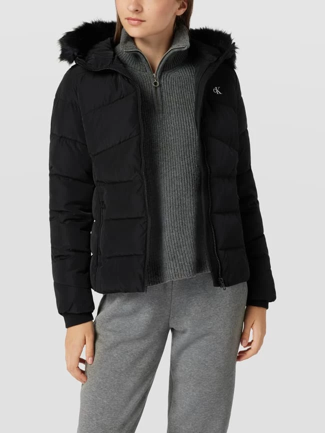 Calvin Klein Jeans Steppjacke Mit Label-Stitching - Schwarz 6 Calvin Klein Jeans Steppjacke Mit Label-Stitching - Schwarz – Bild 4