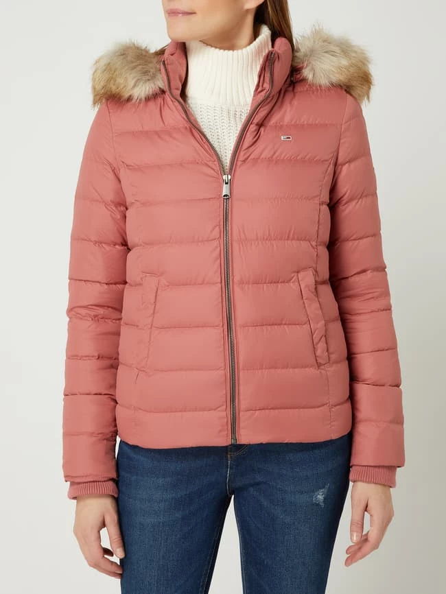 Tommy Jeans Daunenjacke Mit Webpelz - Altrosa 6 Tommy Jeans Daunenjacke Mit Webpelz - Altrosa – Bild 4