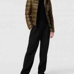 Blauer Usa Daunenjacke Mit Kapuze - Olivgrün