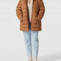 ONLY CARMAKOMA PLUS SIZE Steppjacke Mit Kunstpelzkragen Modell 'CARLUNA' - Mittelbraun