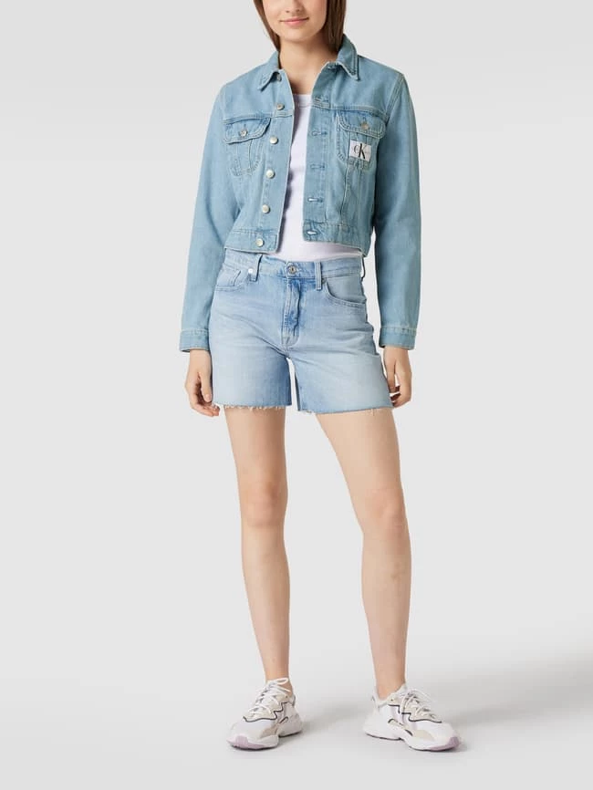 Calvin Klein Jeans Cropped Jeansjacke Mit Label-Patch - Jeans 3 Calvin Klein Jeans Cropped Jeansjacke Mit Label-Patch - Jeans