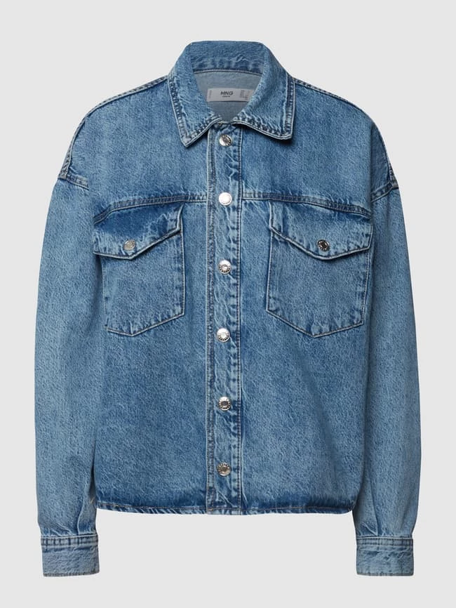 Mango Jeansjacke Mit überschnittenen Schultern - Hellblau 4 Mango Jeansjacke Mit überschnittenen Schultern - Hellblau – Bild 2