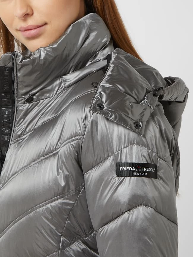 Frieda & Freddies Steppjacke Mit Abnehmbarer Kapuze - Mittelgrau 8 Frieda & Freddies Steppjacke Mit Abnehmbarer Kapuze - Mittelgrau – Bild 6